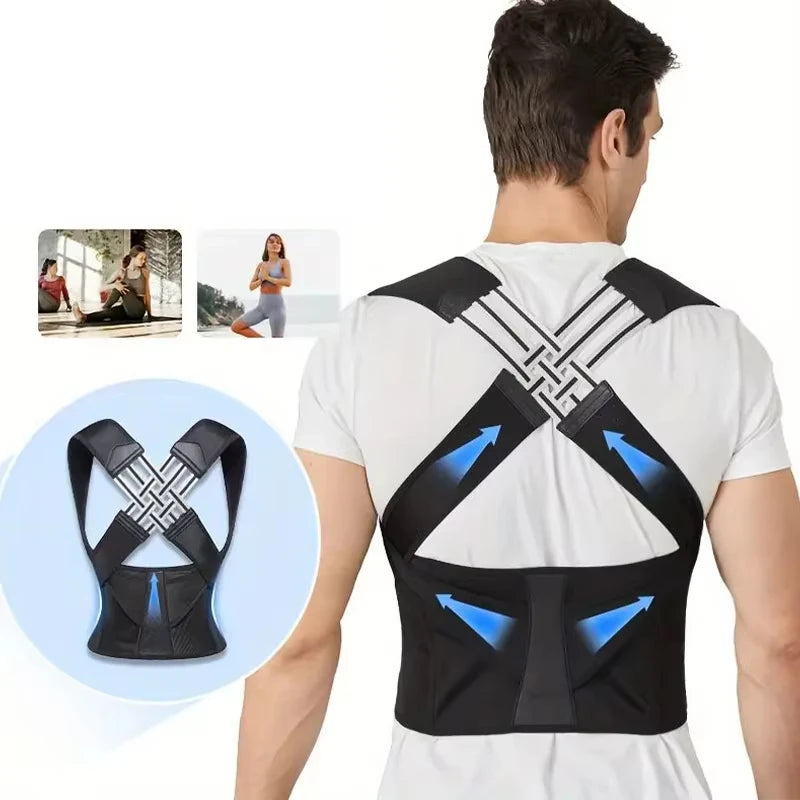 HAYAL PosturePro: Customizable Shoulder & Back Support with Camel Straps – Posture Corrector for Men & Women