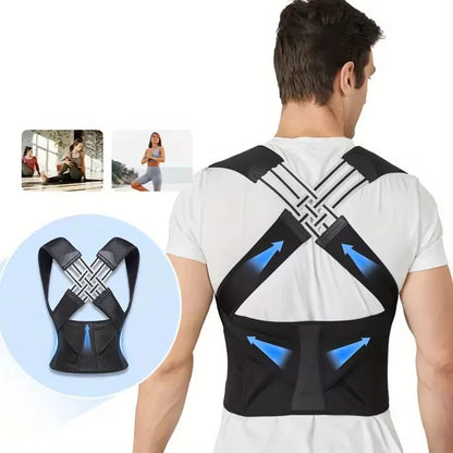 HAYAL PosturePro: Customizable Shoulder & Back Support with Camel Straps – Posture Corrector for Men & Women