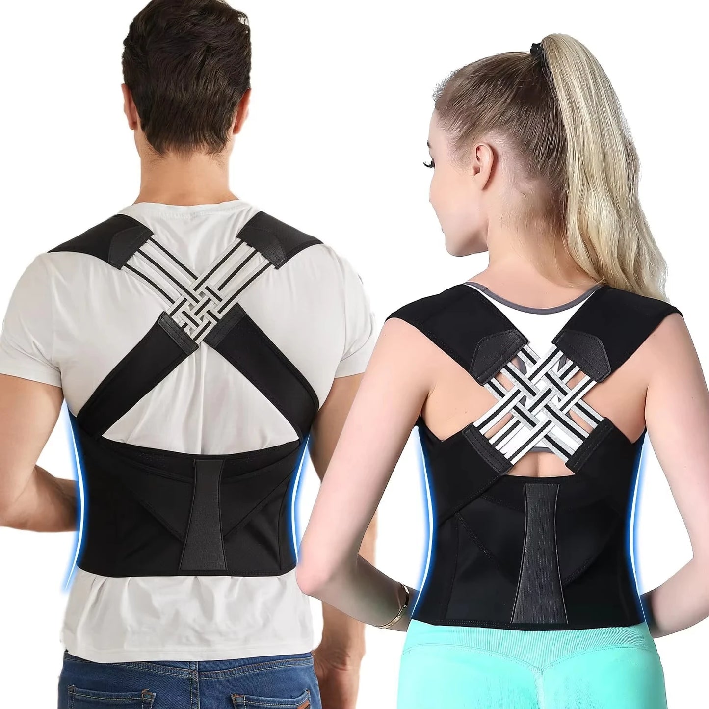 HAYAL PosturePro: Customizable Shoulder & Back Support with Camel Straps – Posture Corrector for Men & Women
