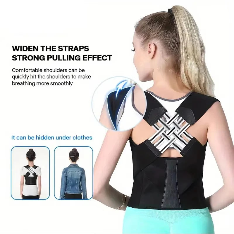 HAYAL PosturePro: Customizable Shoulder & Back Support with Camel Straps – Posture Corrector for Men & Women