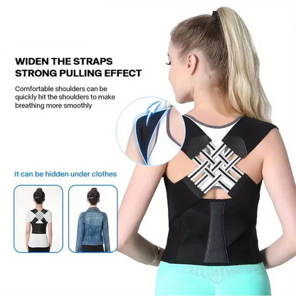 HAYAL PosturePro: Customizable Shoulder & Back Support with Camel Straps – Posture Corrector for Men & Women