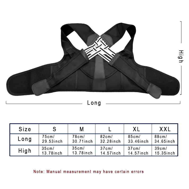 HAYAL PosturePro: Customizable Shoulder & Back Support with Camel Straps – Posture Corrector for Men & Women